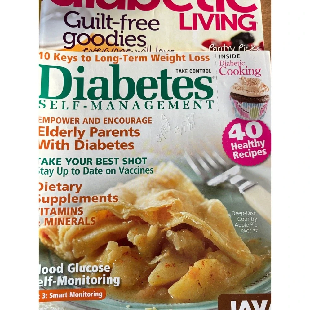 Lot of 6 Diabetic Living Diabetes Self-Management Magazines 2014 Healthy Recipes